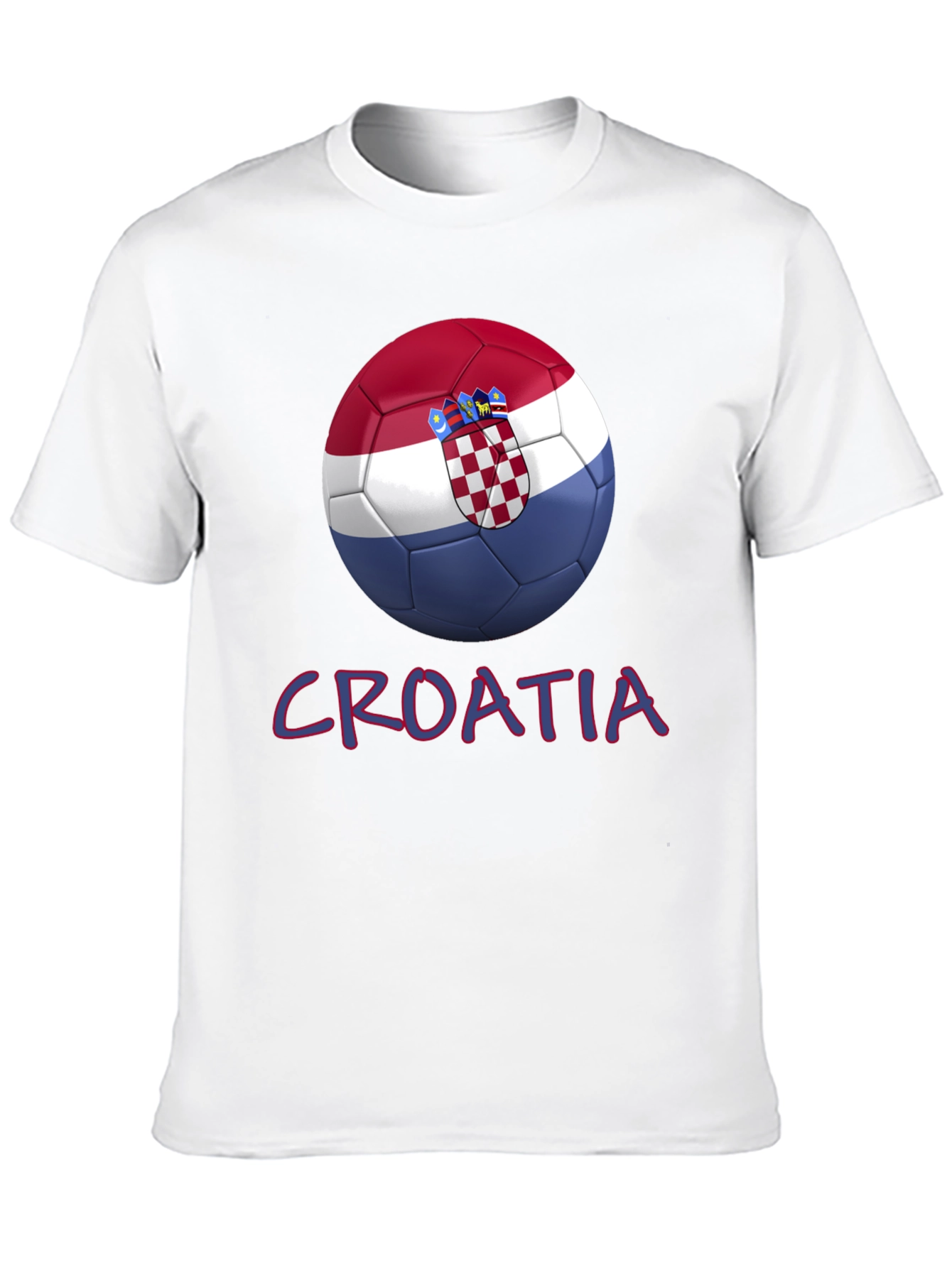 Croatia Soccer Ball Graphic T-Shirt
