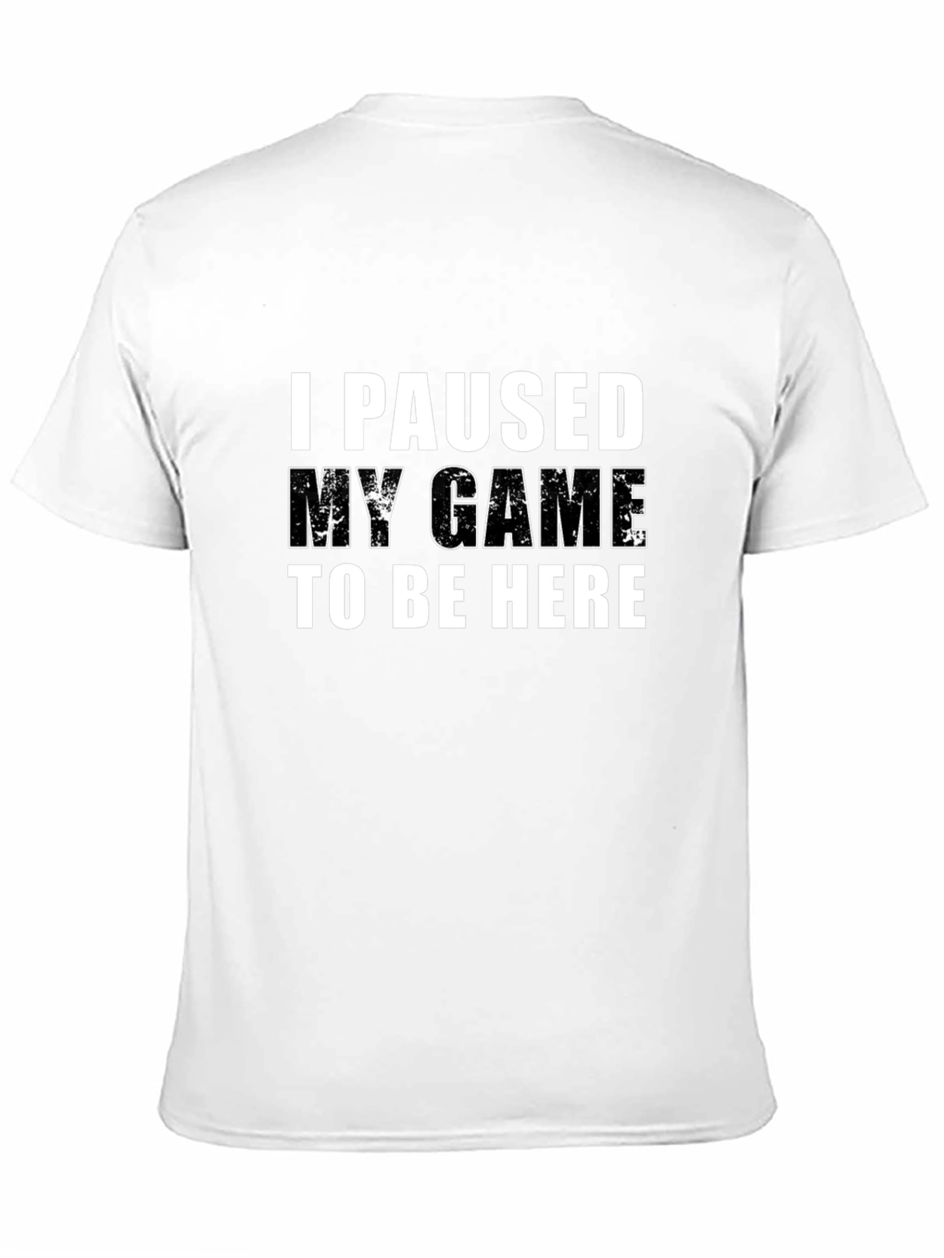 I Paused My Game Black Graphic Tee