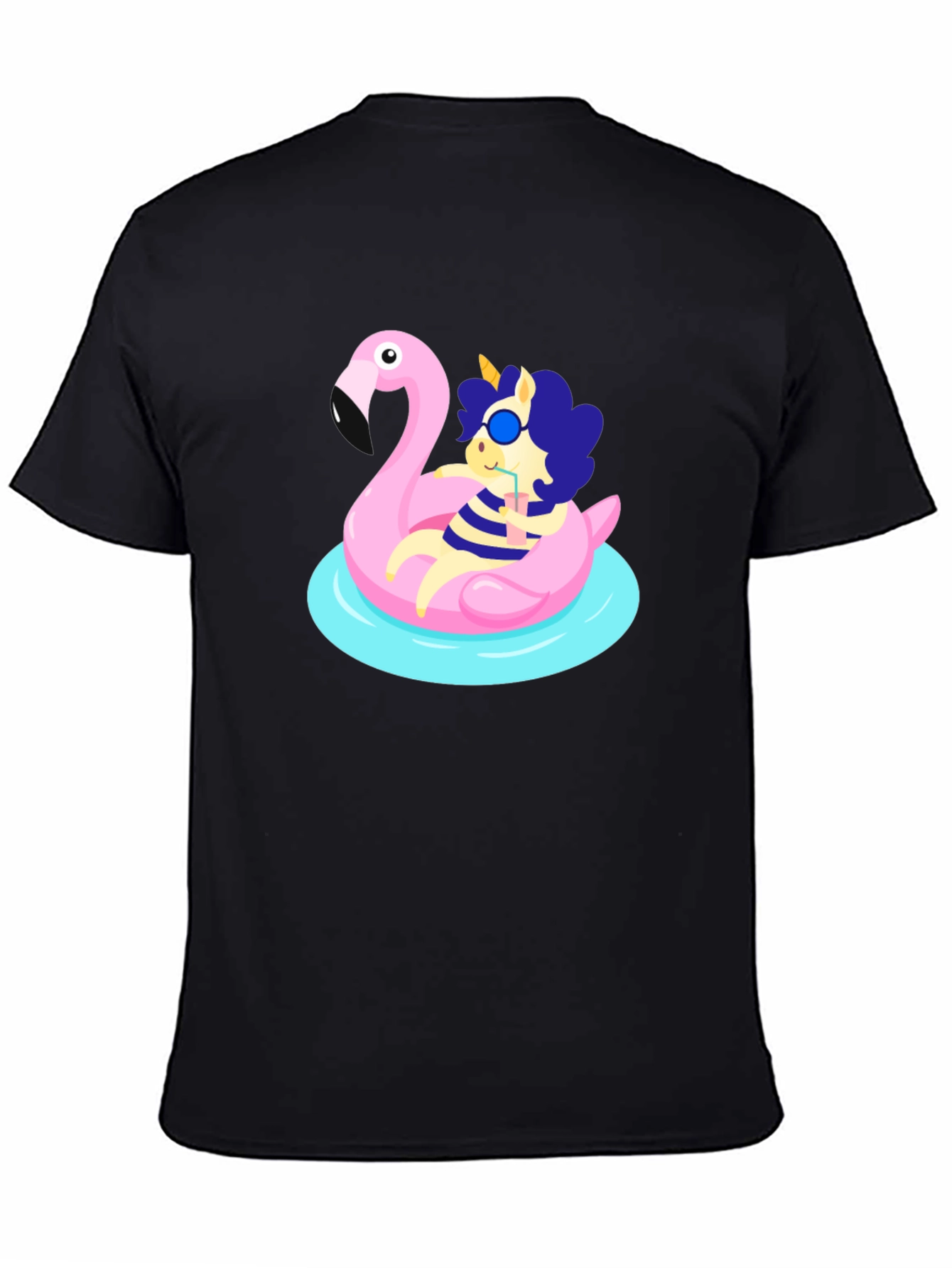 Cool Unicorn on Flamingo Float T-Shirt