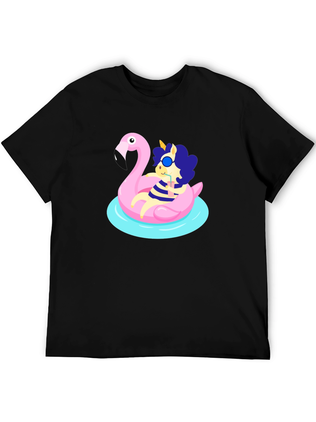 Cool Unicorn on Flamingo Float T-Shirt