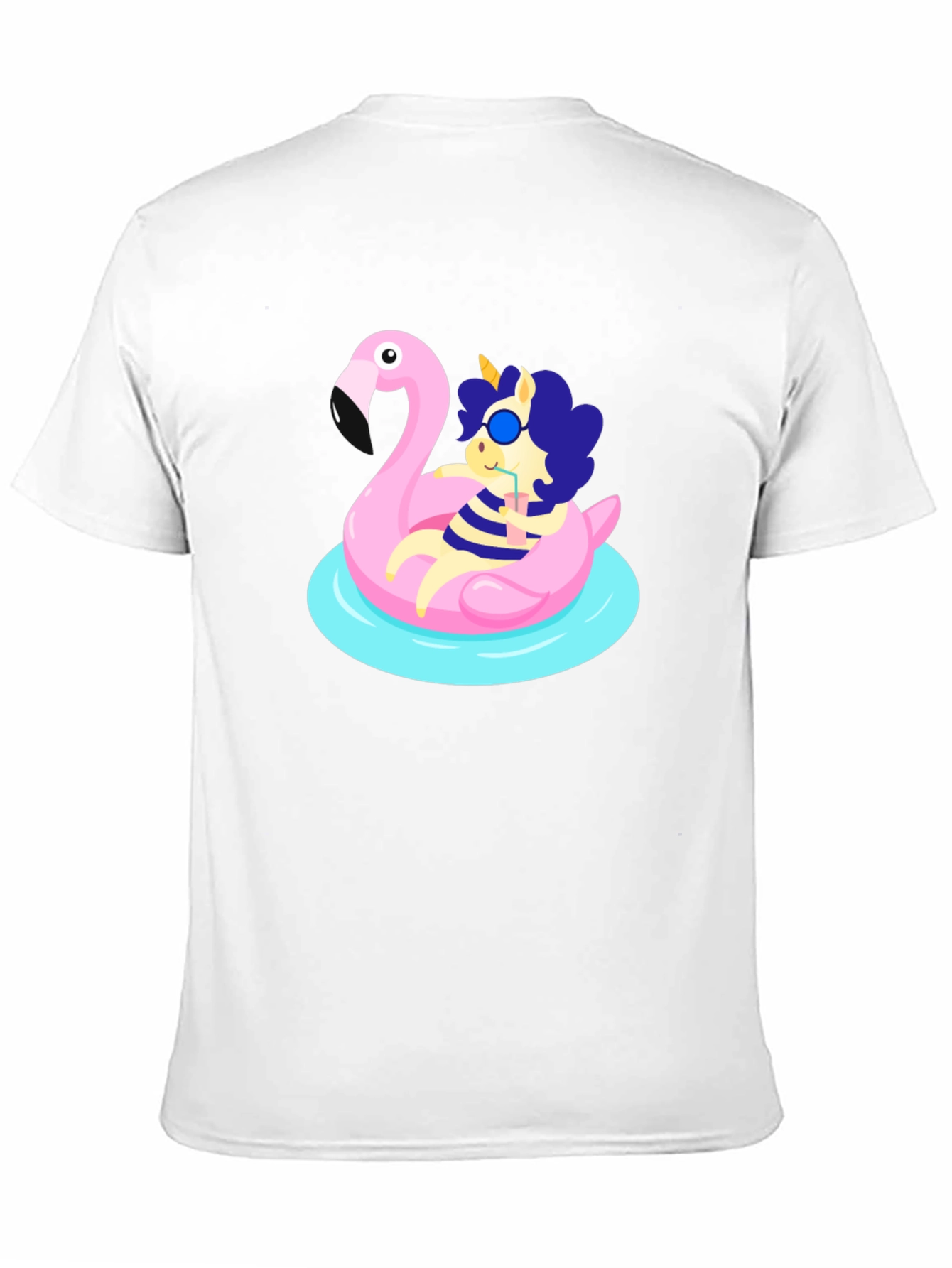 Cool Unicorn on Flamingo Float T-Shirt