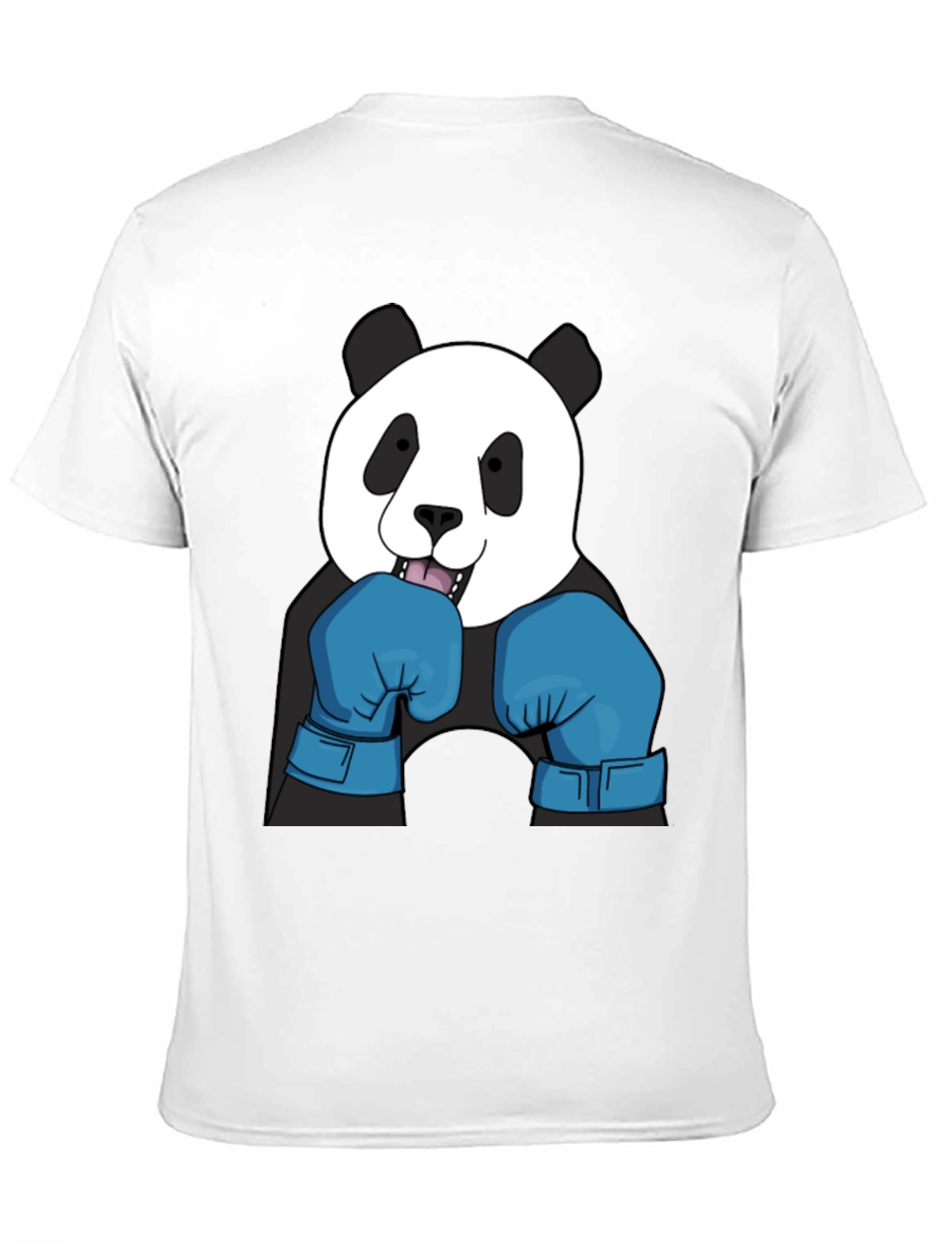 Panda Boxer T-Shirt - Black Cotton Tee