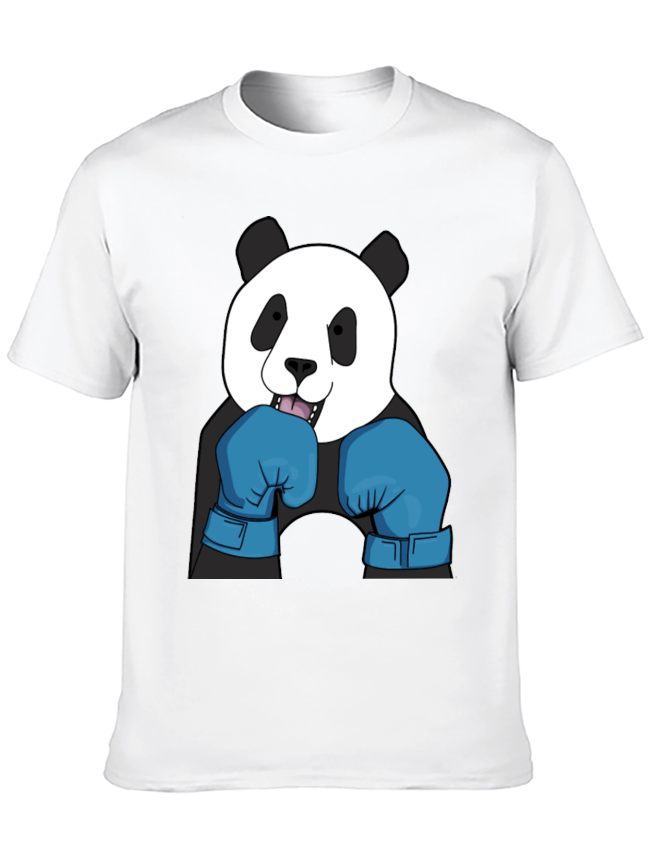 Panda Boxer T-Shirt - Black Cotton Tee