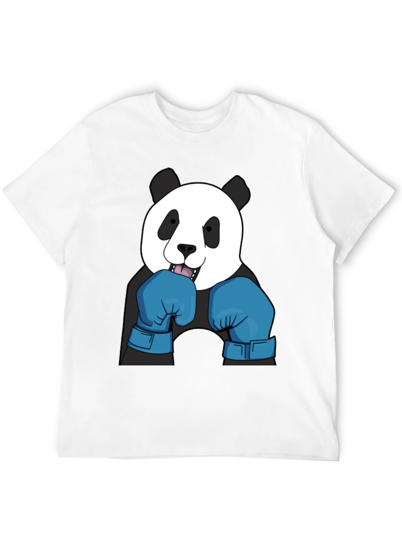 Panda Boxer T-Shirt - Black Cotton Tee