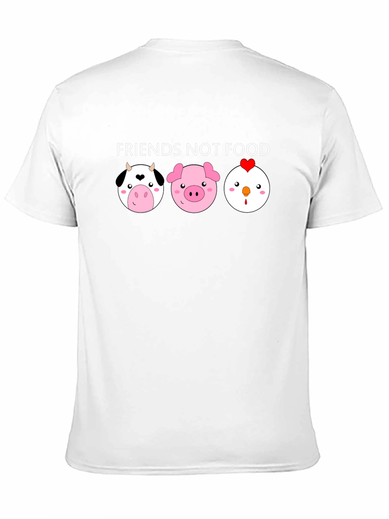 Vegan Friends Not Food Graphic T-Shirt - Black