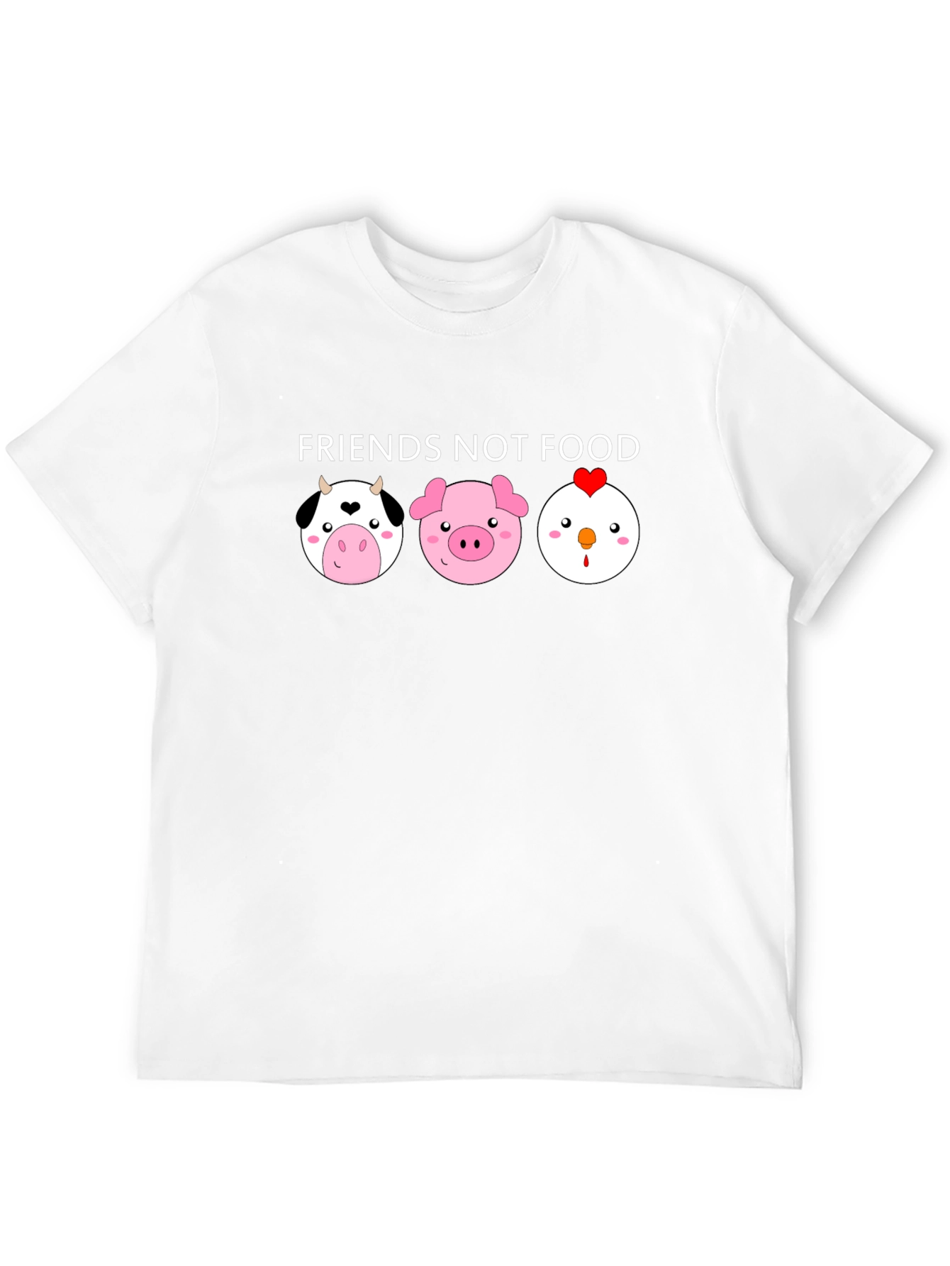 Vegan Friends Not Food Graphic T-Shirt - Black
