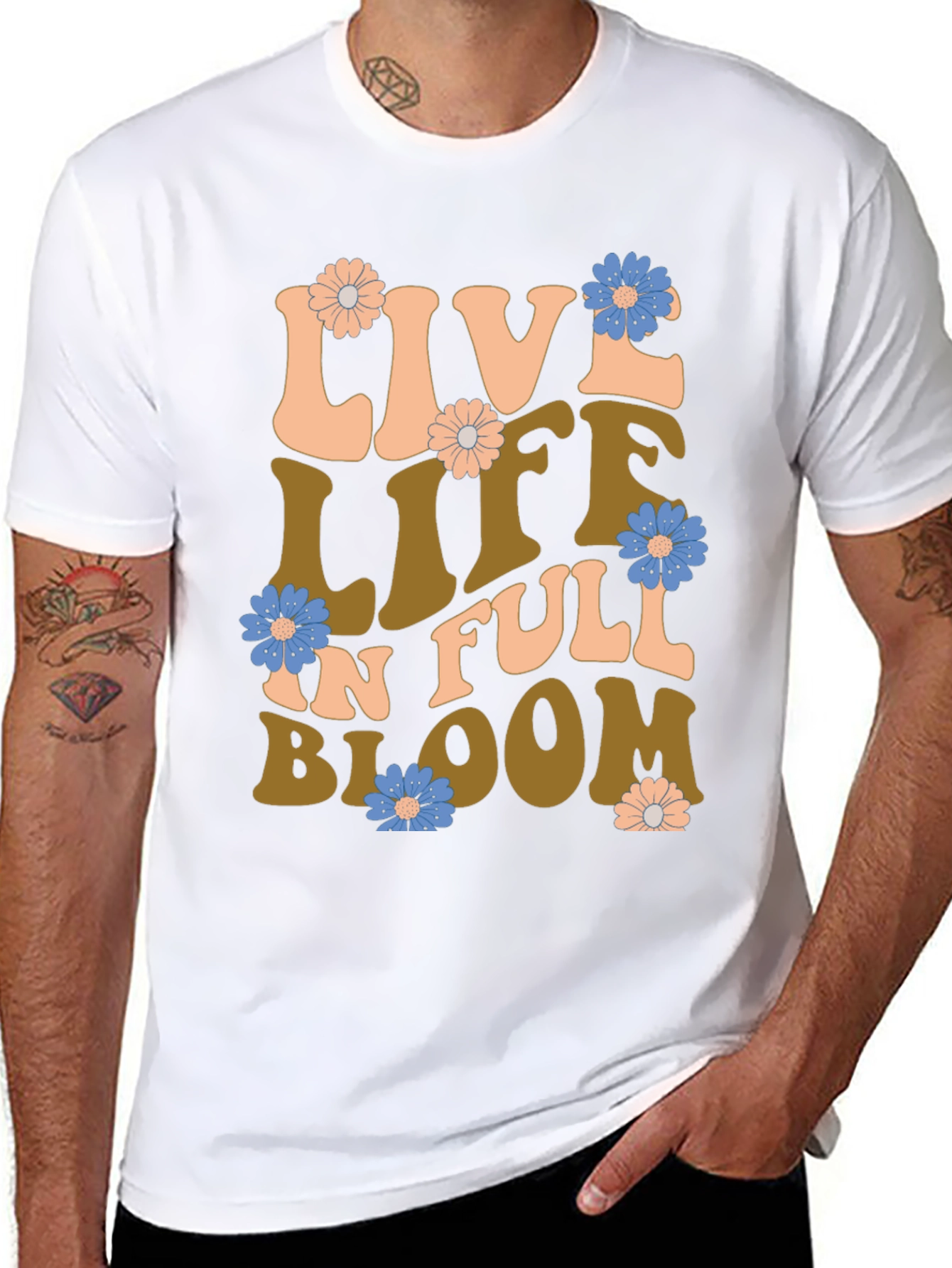 Live Life In Full Bloom Graphic T-Shirt