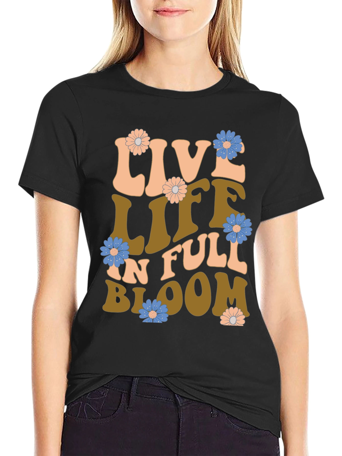 Live Life In Full Bloom Graphic T-Shirt