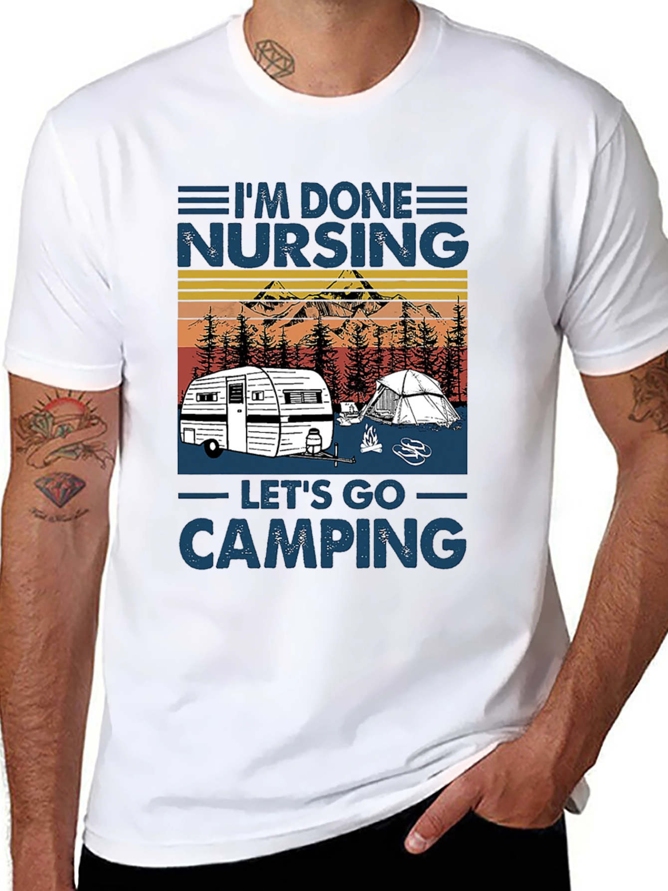 Im Done Nursing Lets Go Camping T-Shirt
