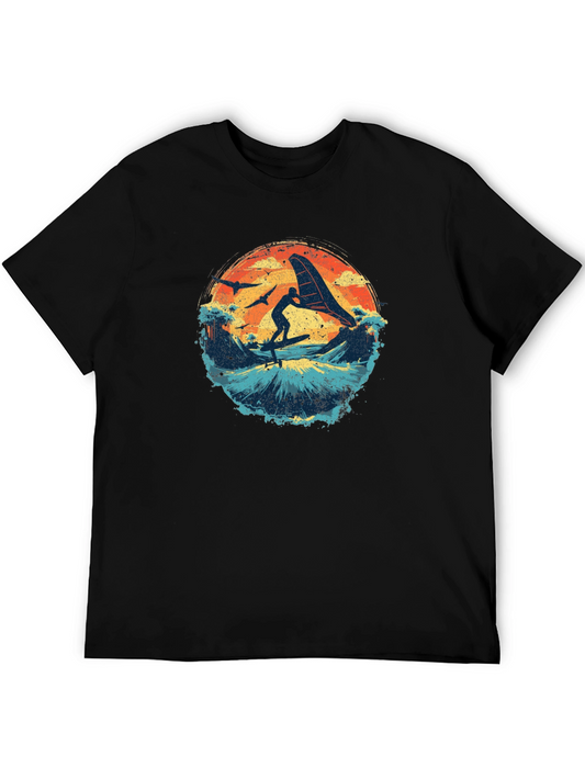 Surfing Sunset Graphic Tee