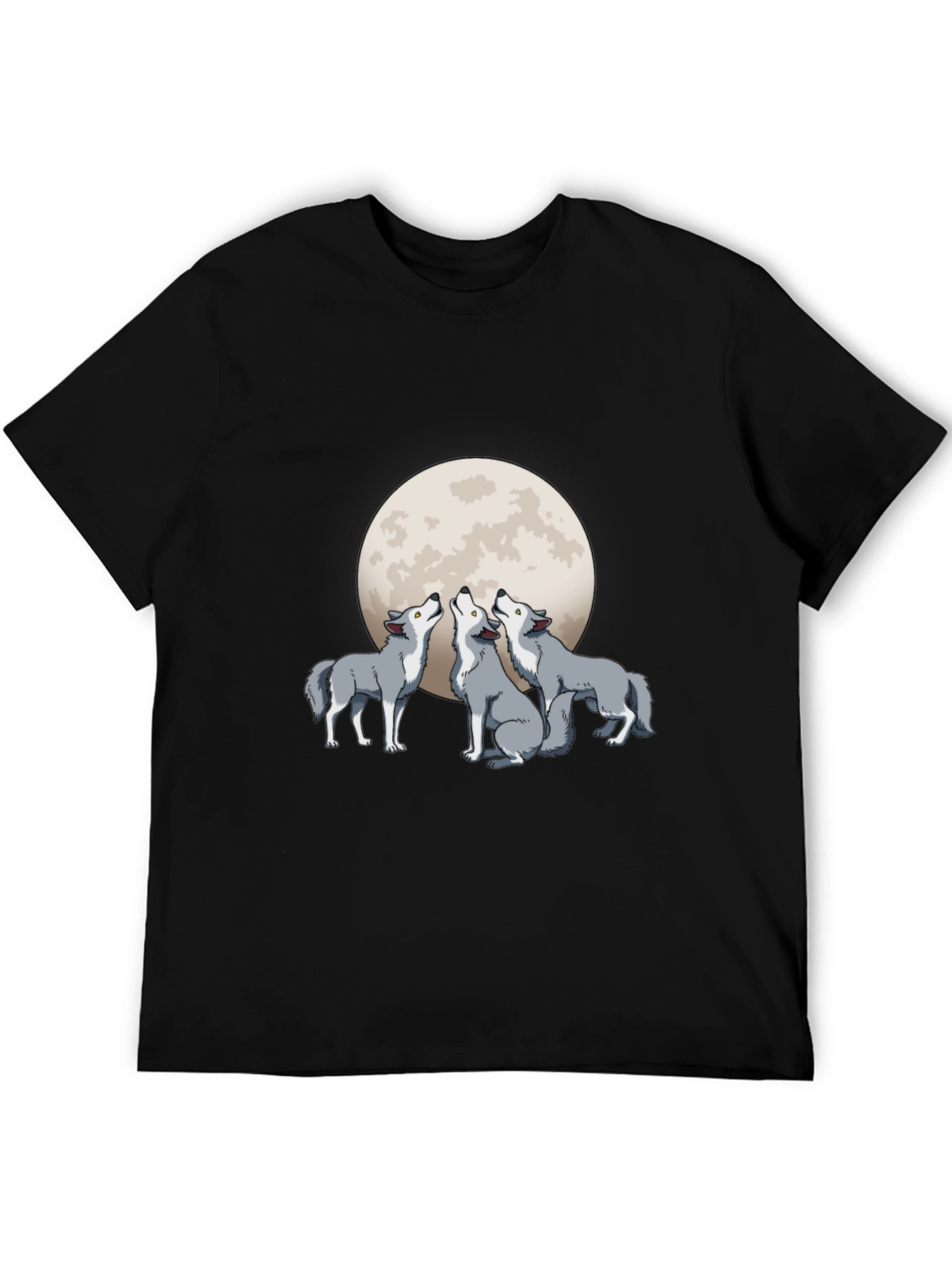 Wolf Moon Graphic T-Shirt - Black