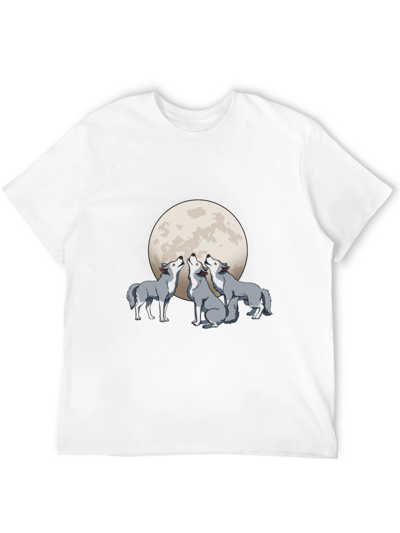 Wolf Moon Graphic T-Shirt - Black