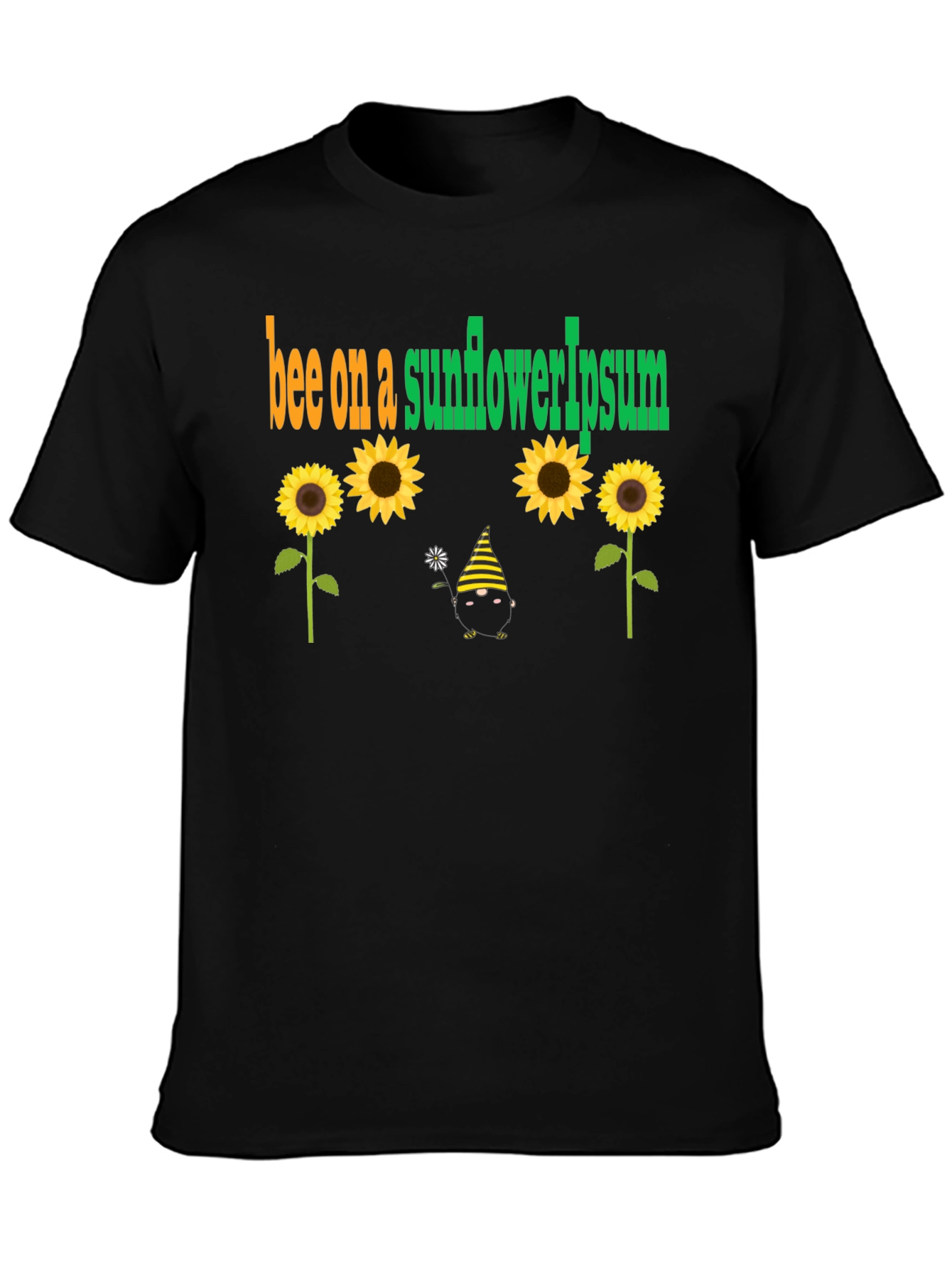 Bee on Sunflower Graphic T-Shirt