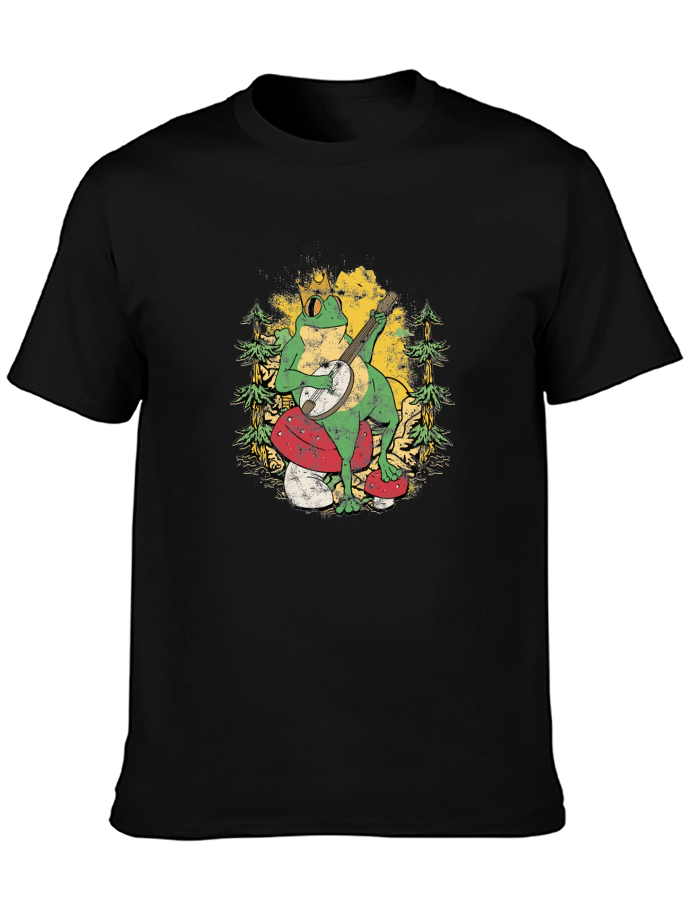 Frog Banjo Player Graphic T-Shirt