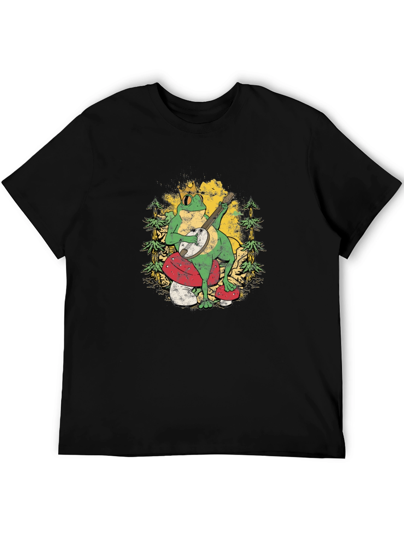 Frog Banjo Player Graphic T-Shirt