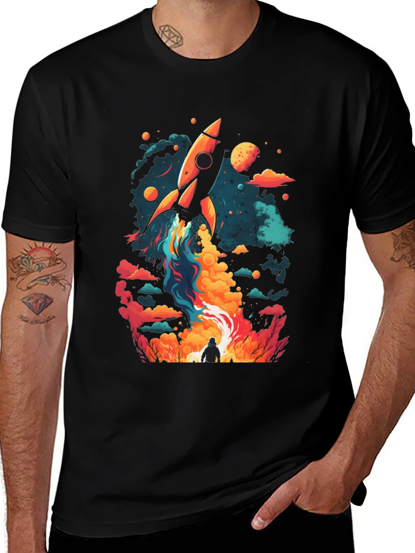 Rocket Launch Graphic Tee - Space Adventure Shirt
