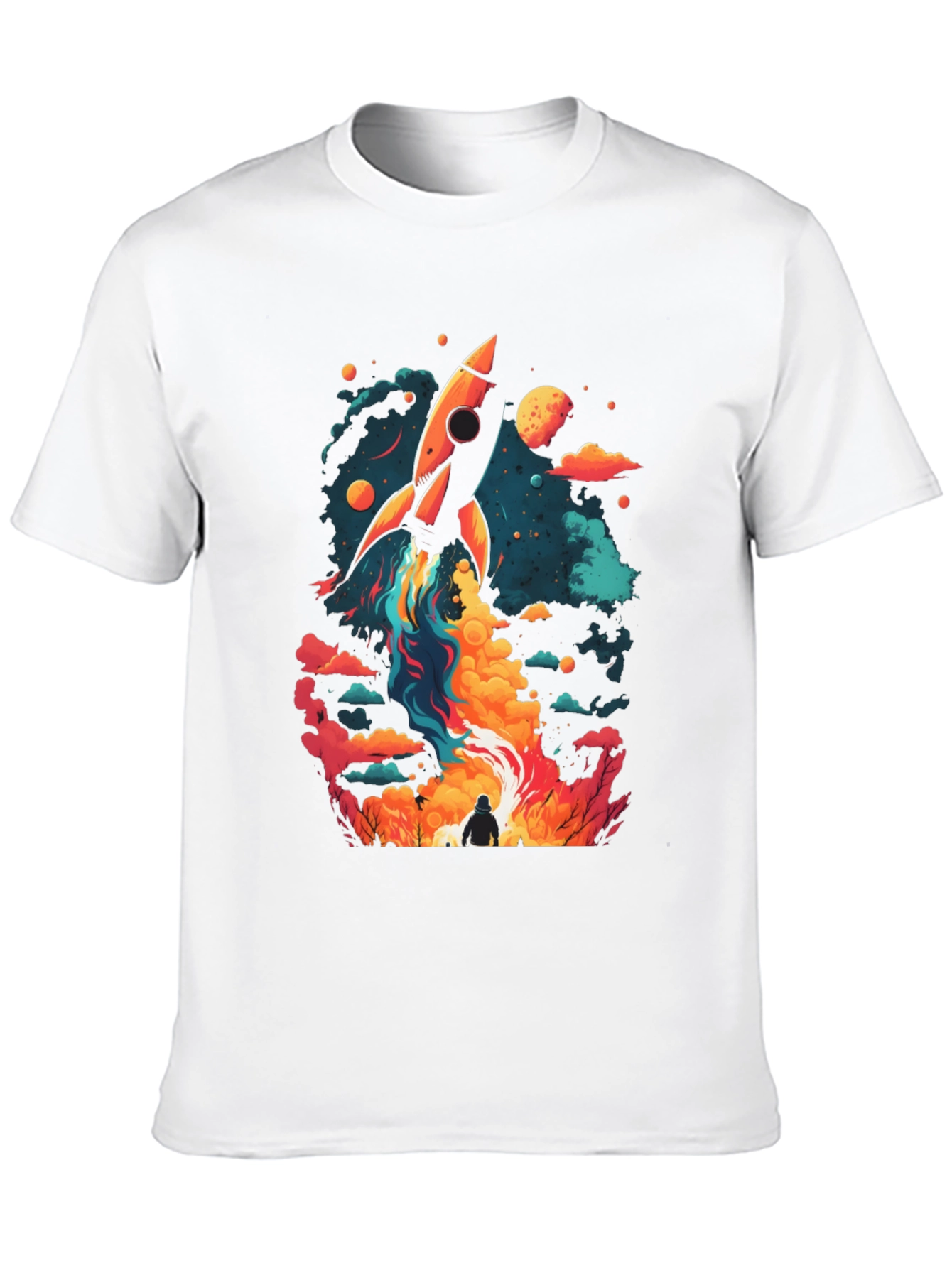 Rocket Launch Graphic Tee - Space Adventure Shirt