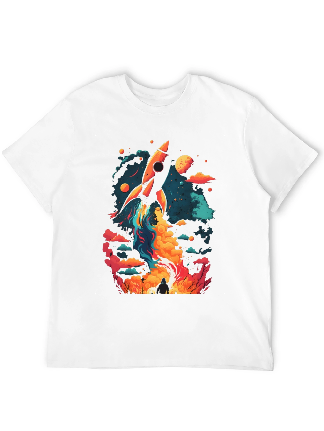 Rocket Launch Graphic Tee - Space Adventure Shirt