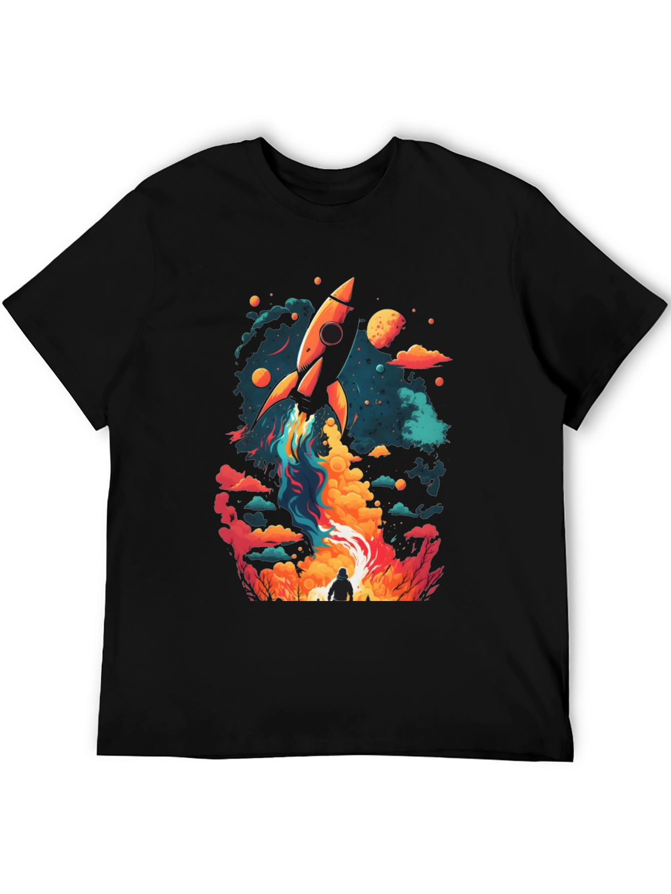 Rocket Launch Graphic Tee - Space Adventure Shirt