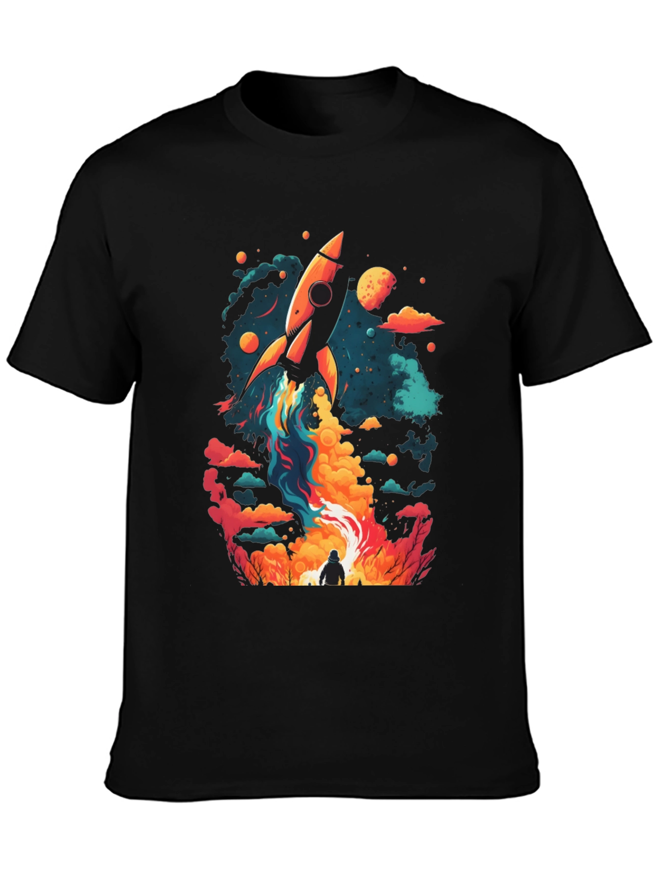 Rocket Launch Graphic Tee - Space Adventure Shirt