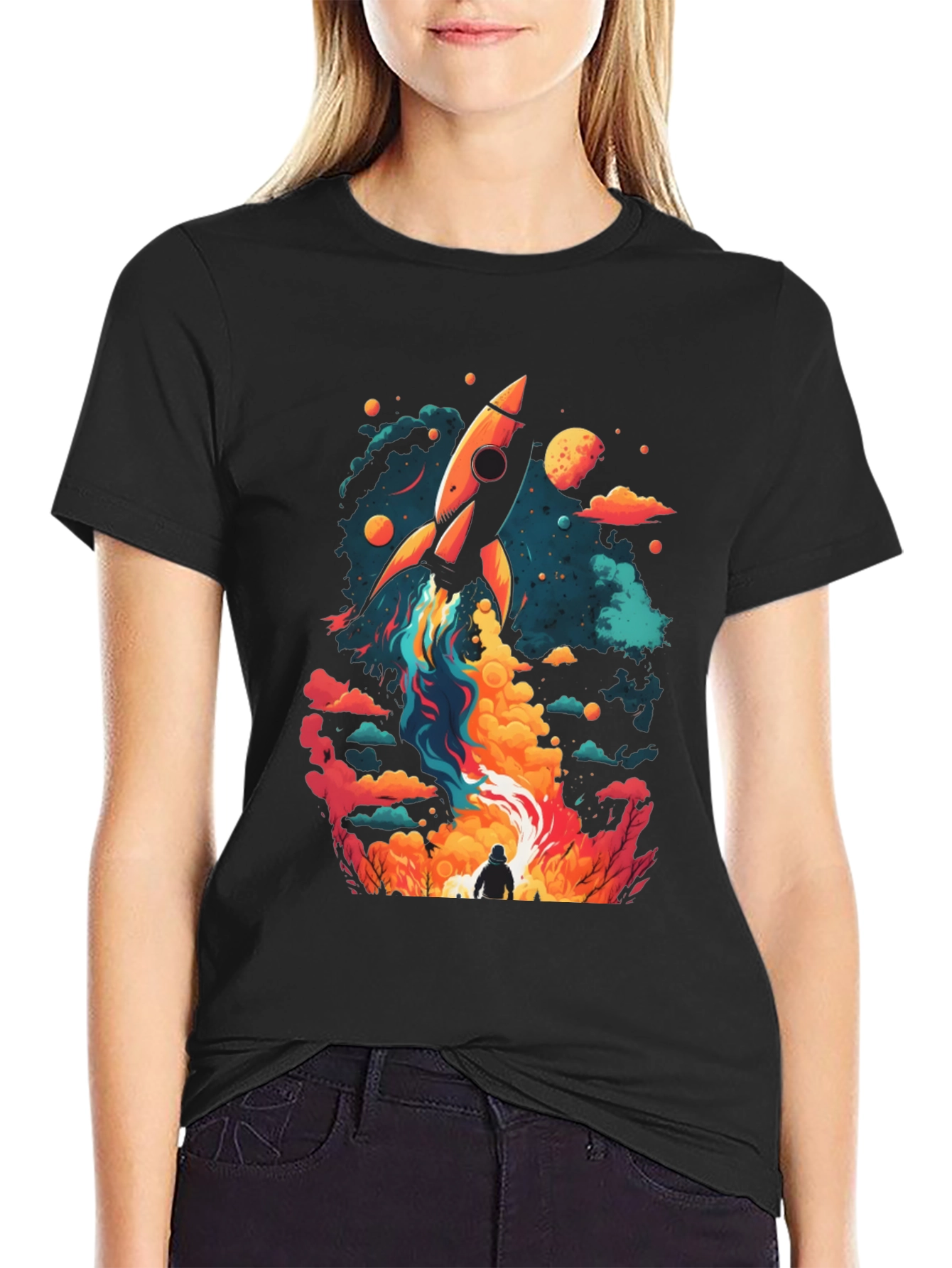 Rocket Launch Graphic Tee - Space Adventure Shirt