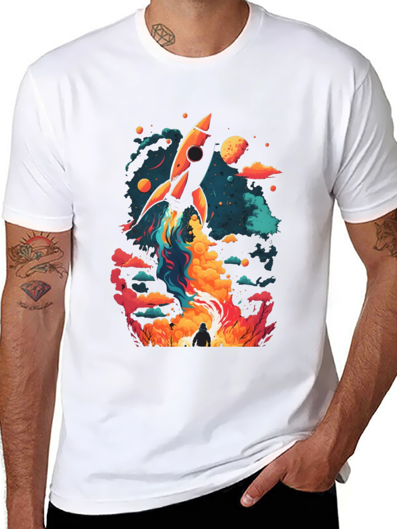Rocket Launch Graphic Tee - Space Adventure Shirt