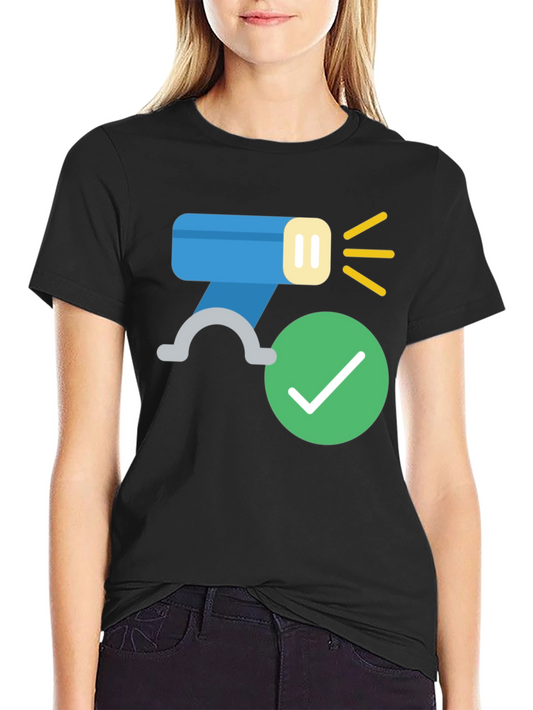 Modern Black T-Shirt with Flashlight Design