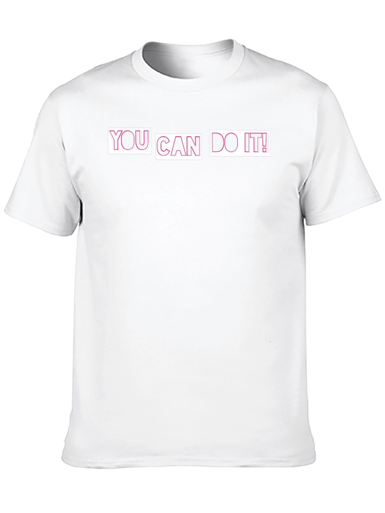 Motivational Black T-Shirt - You Can Do It!