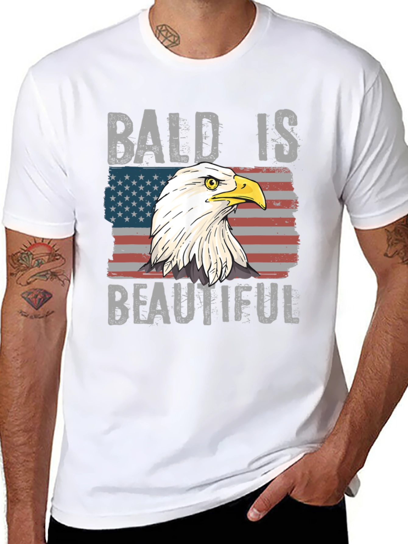 Bald Is Beautiful Eagle T-Shirt