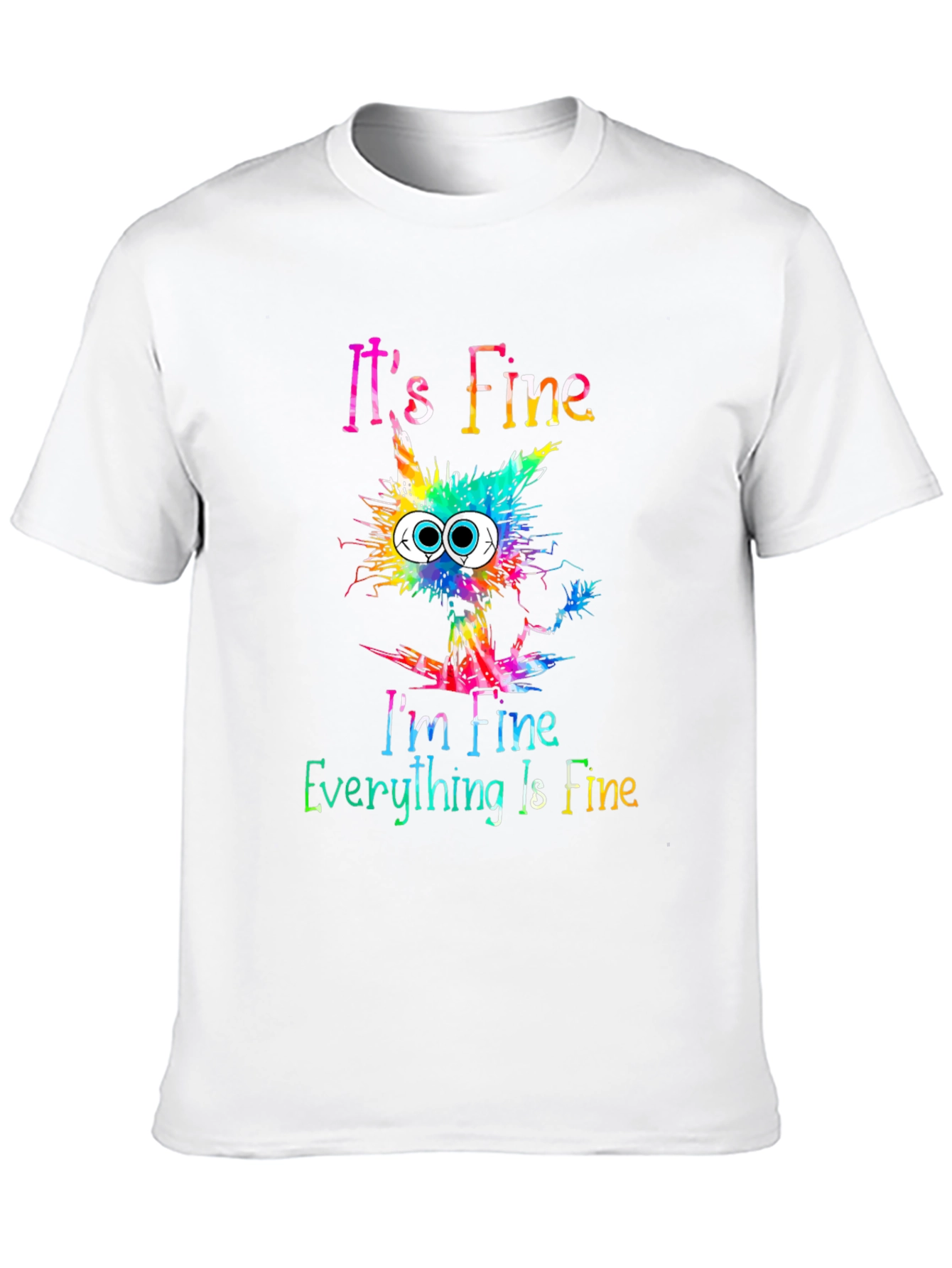 Its Fine Cat Graphic Tee - Unisex T-Shirt