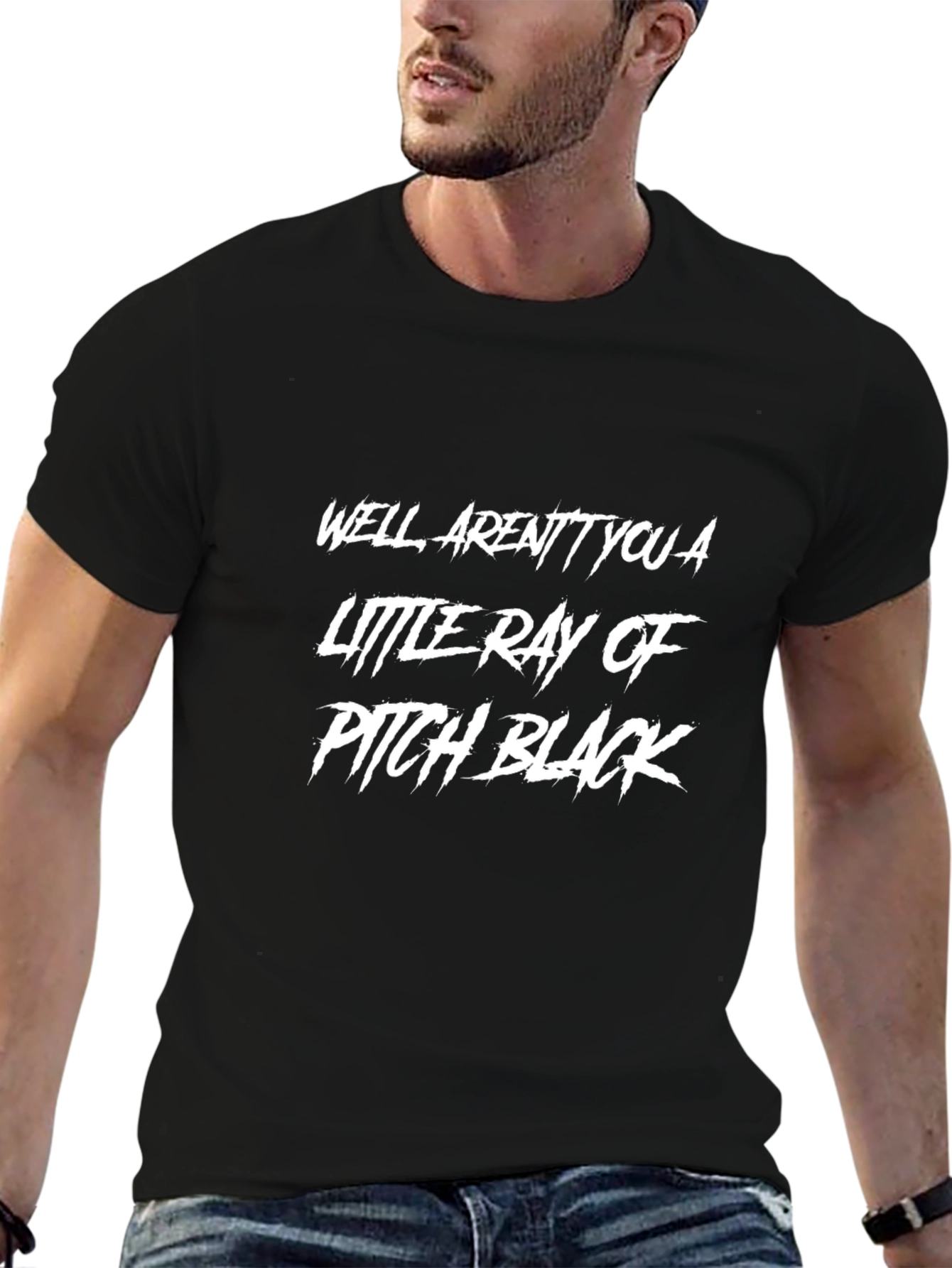 Humorous Graphic Tee - Pitch Black
