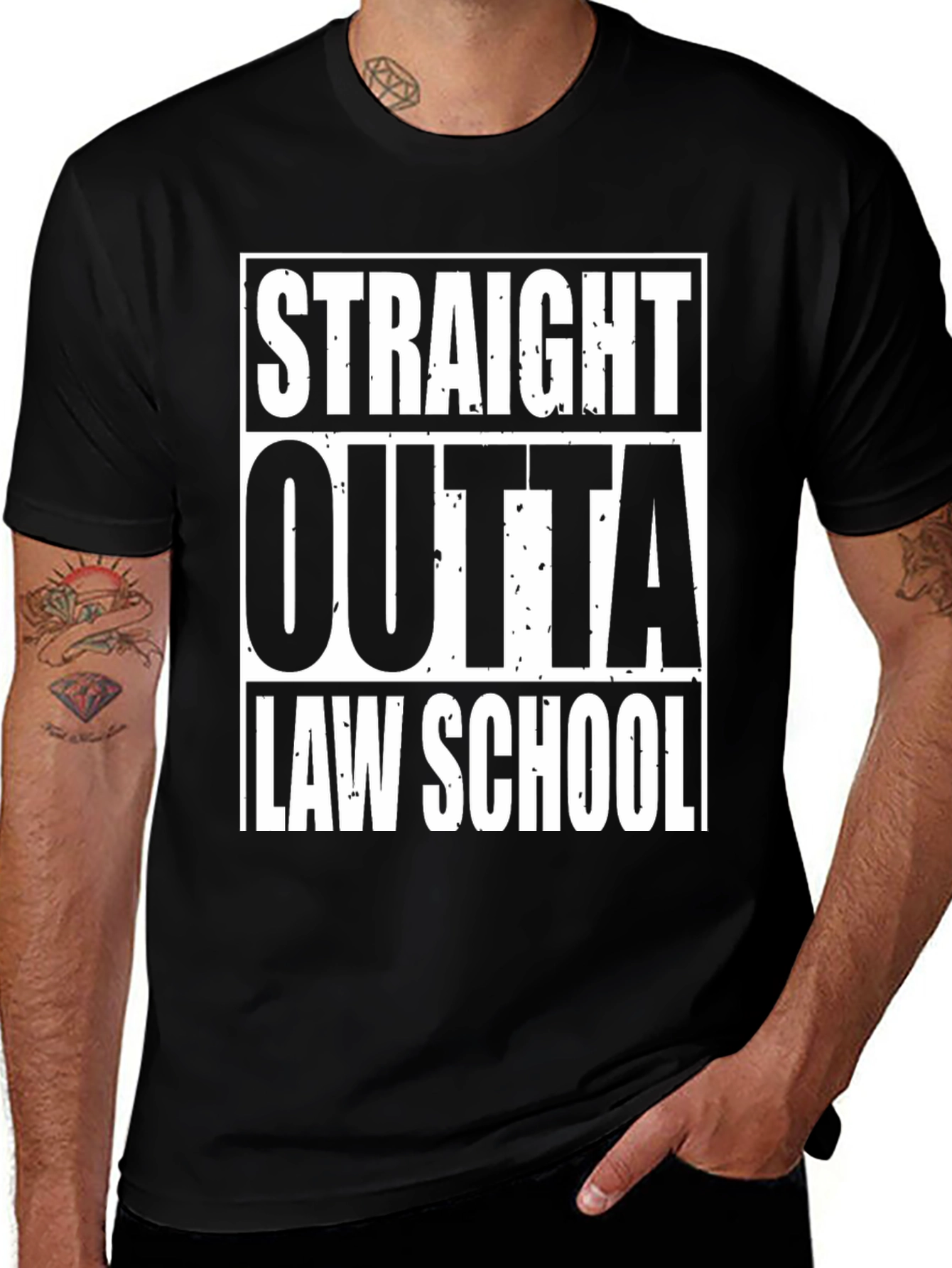 Straight Outta Law School T-Shirt - Graduation Gift
