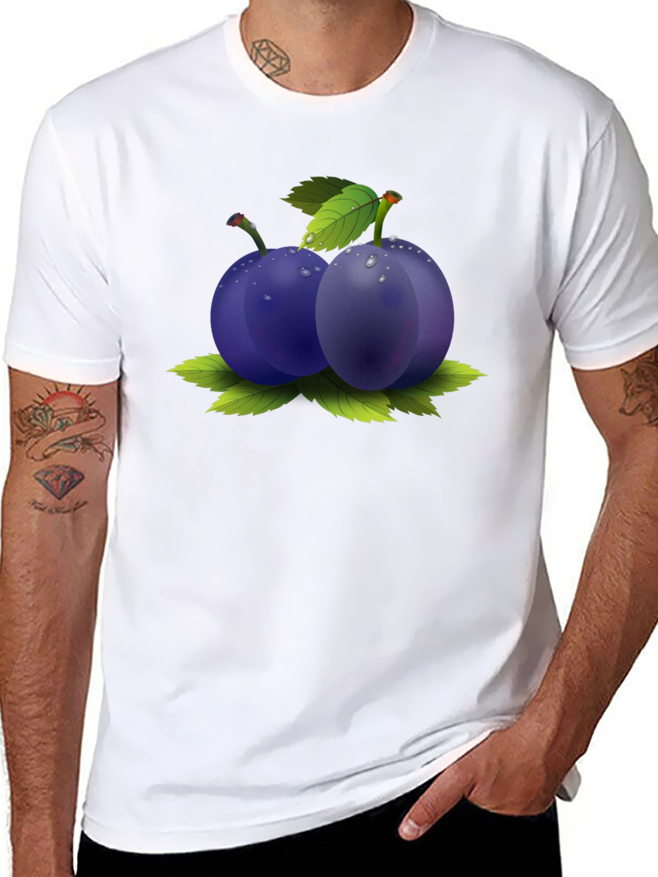 Plum Design Black T-Shirt