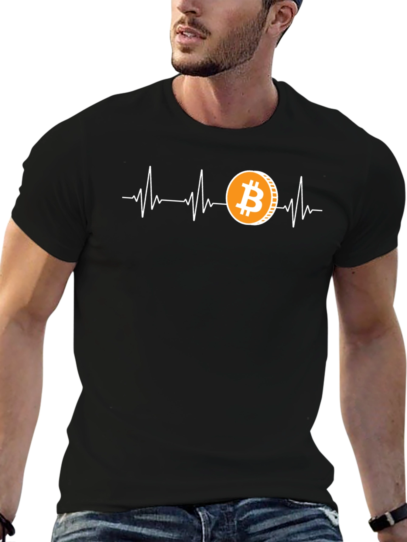 Bitcoin Heartbeat T-Shirt Crypto Currency Tee