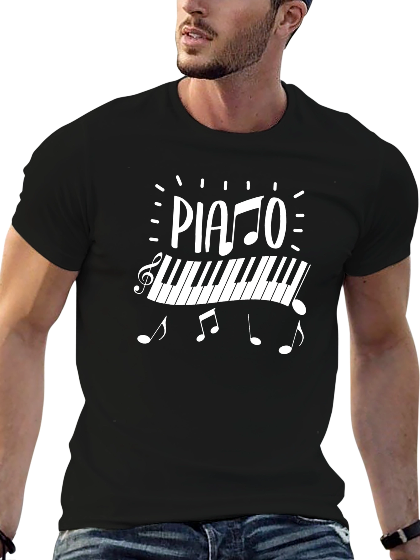 Piano Music Graphic T-Shirt