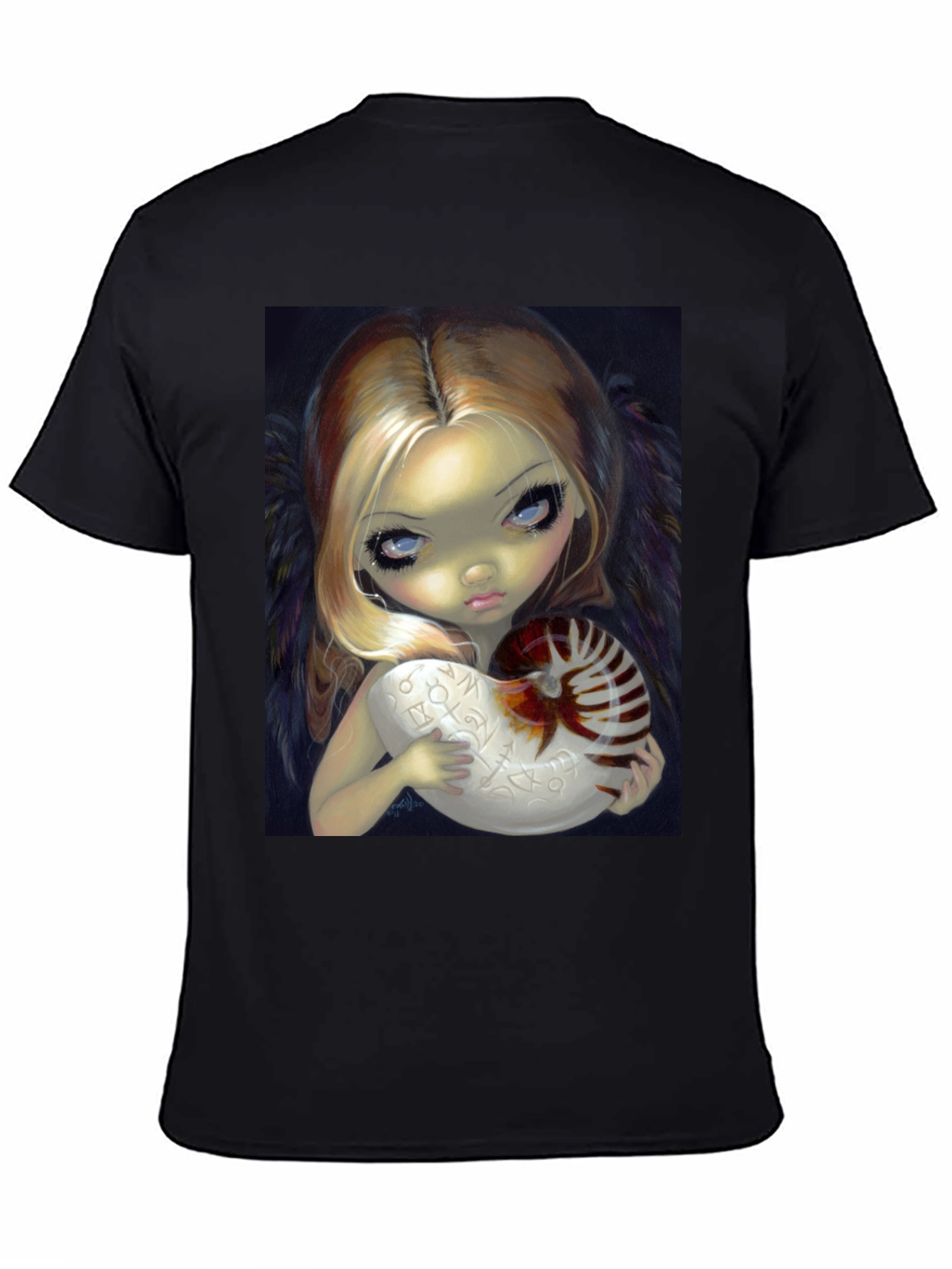 Girl With Nautilus Shell Graphic T-Shirt