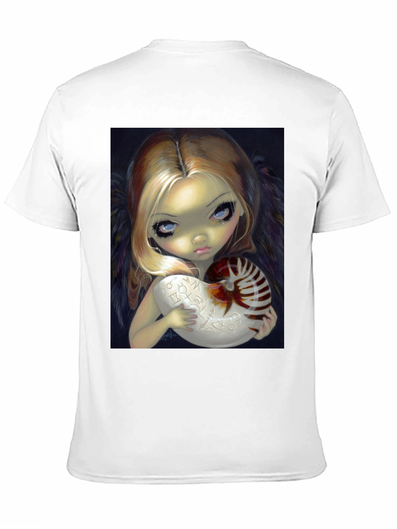 Girl With Nautilus Shell Graphic T-Shirt