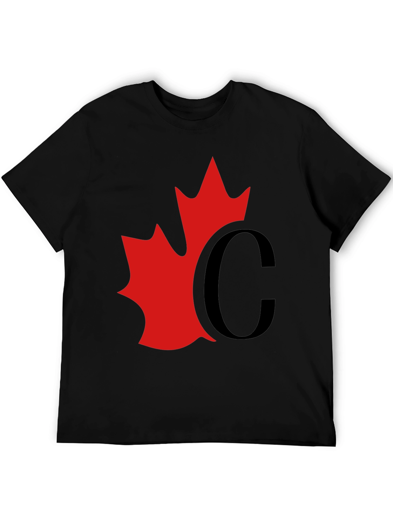 Red Leaf Black Tee