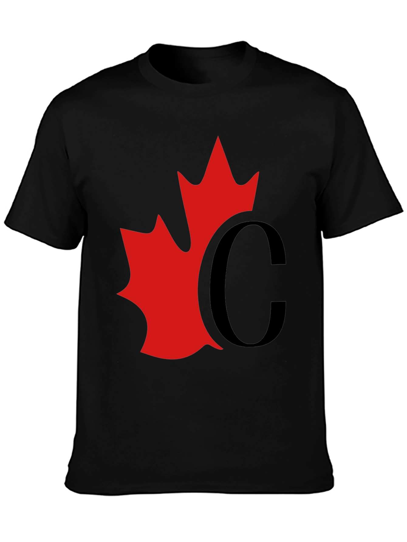 Red Leaf Black Tee