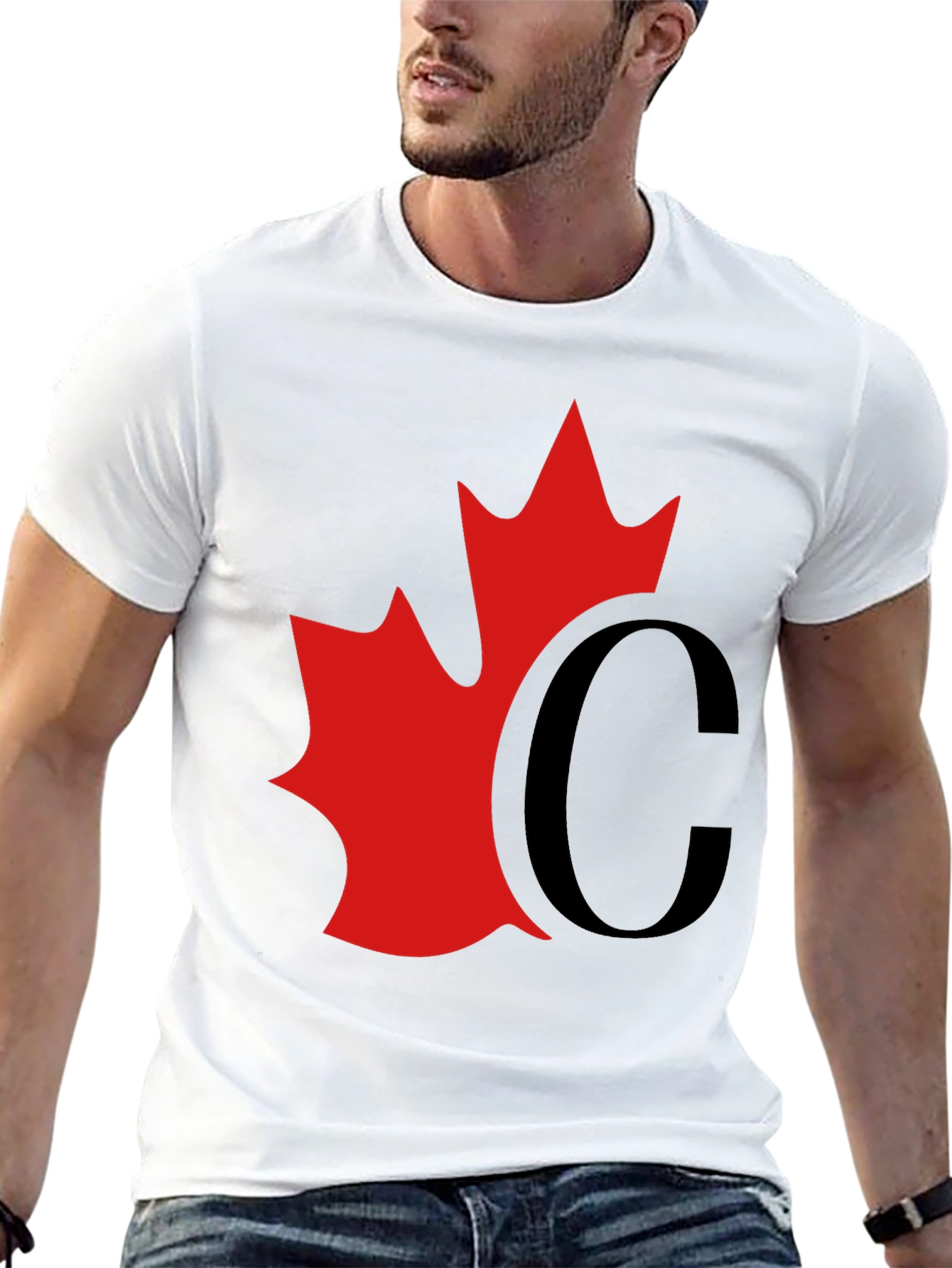 Red Leaf Black Tee