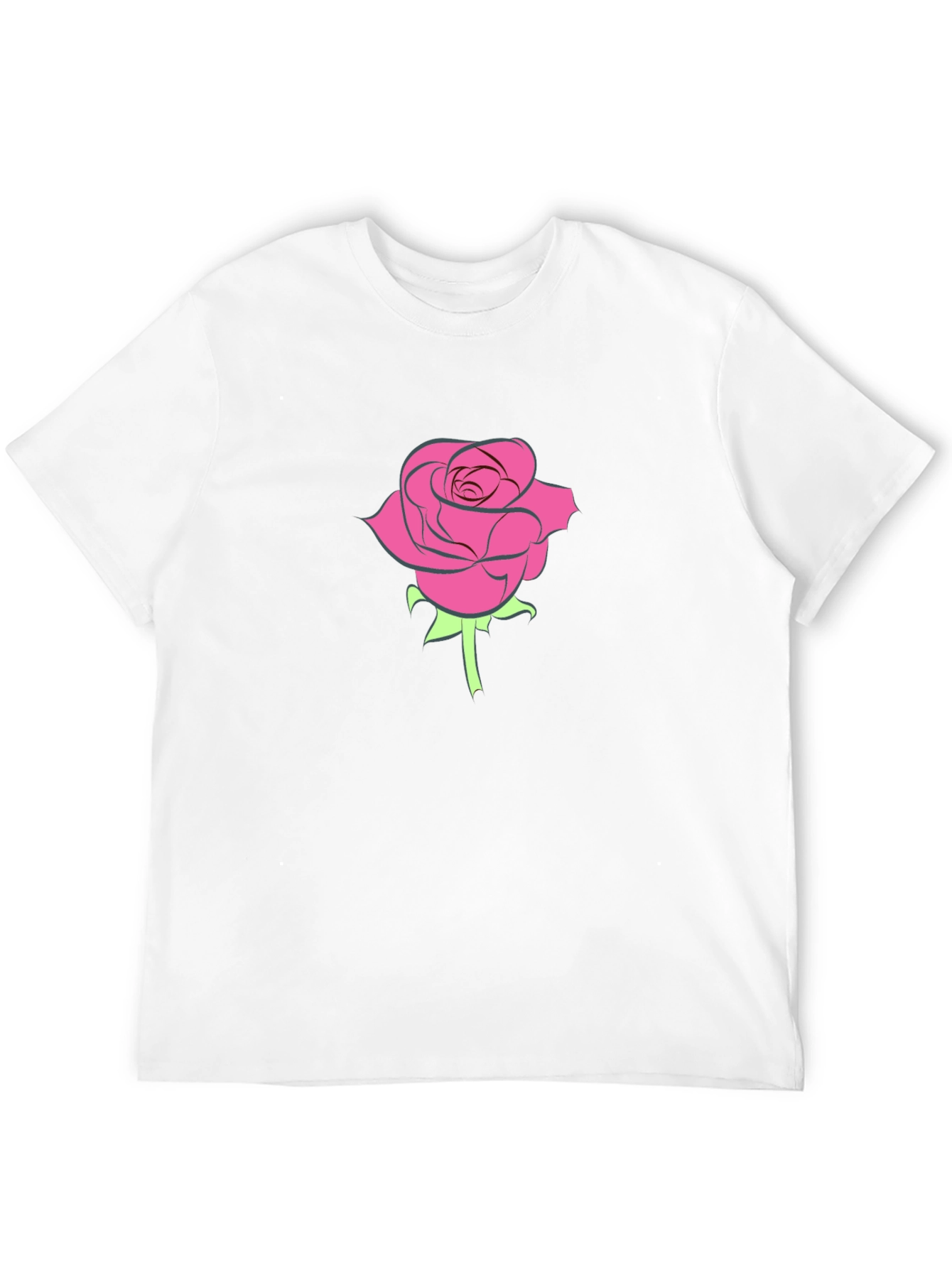 Rose Graphic Black T-Shirt