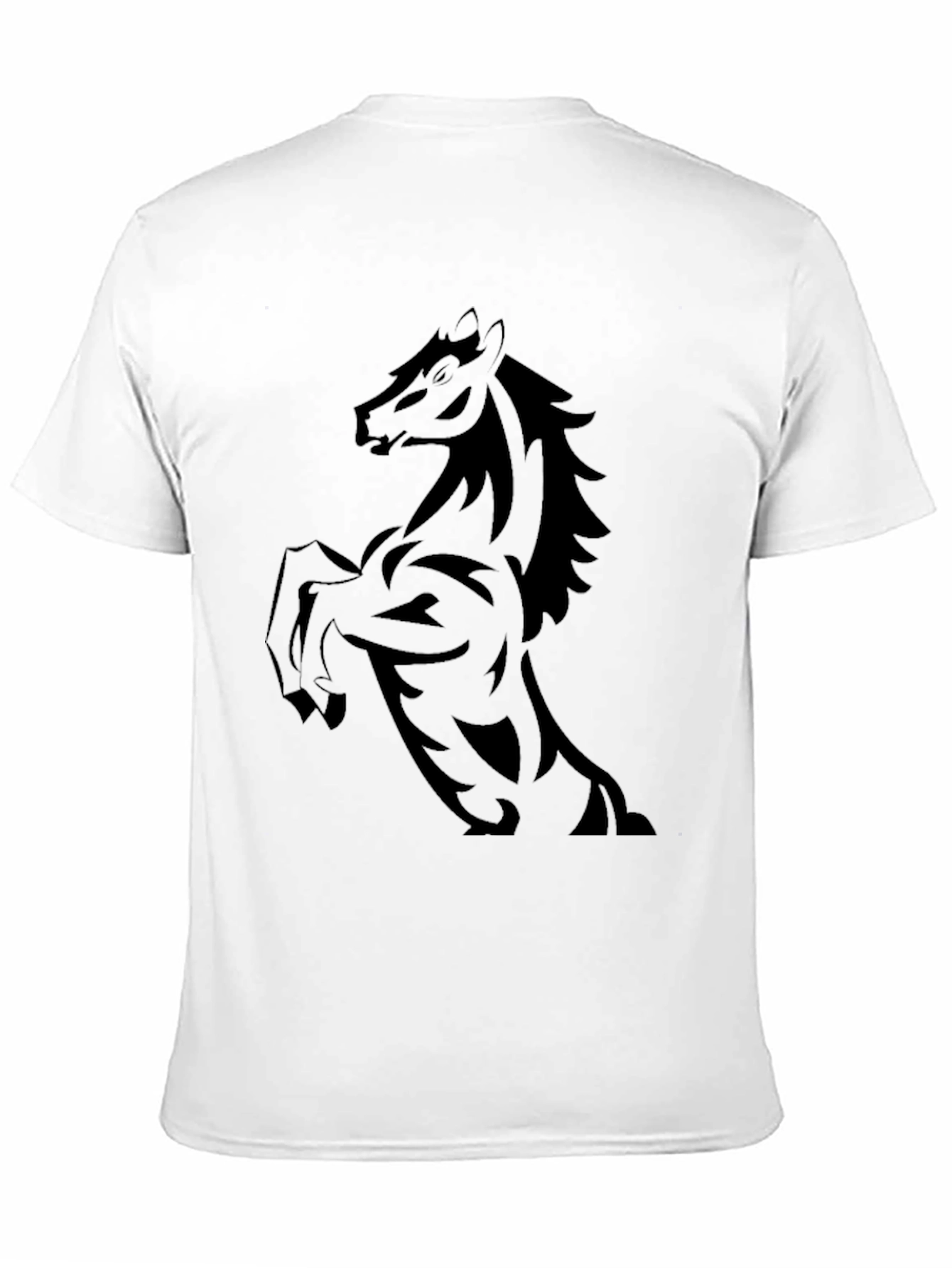Black Horse Graphic Tee - Stylish Mens T-Shirt