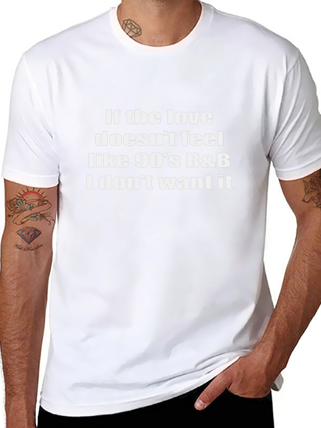 90s R&B Love Tee - Unisex Black T-Shirt
