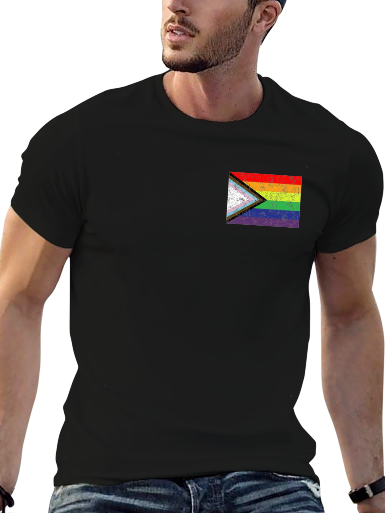 LGBTQ+ Progress Pride Flag Graphic T-Shirt