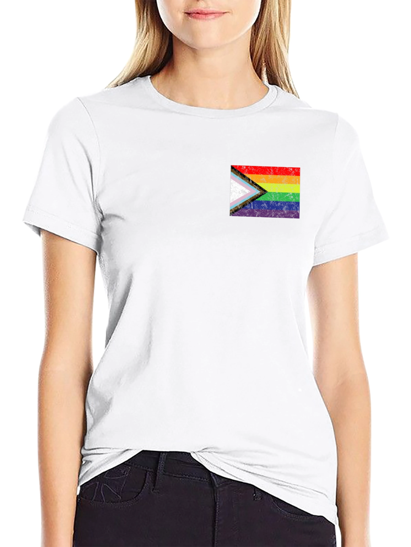 LGBTQ+ Progress Pride Flag Graphic T-Shirt
