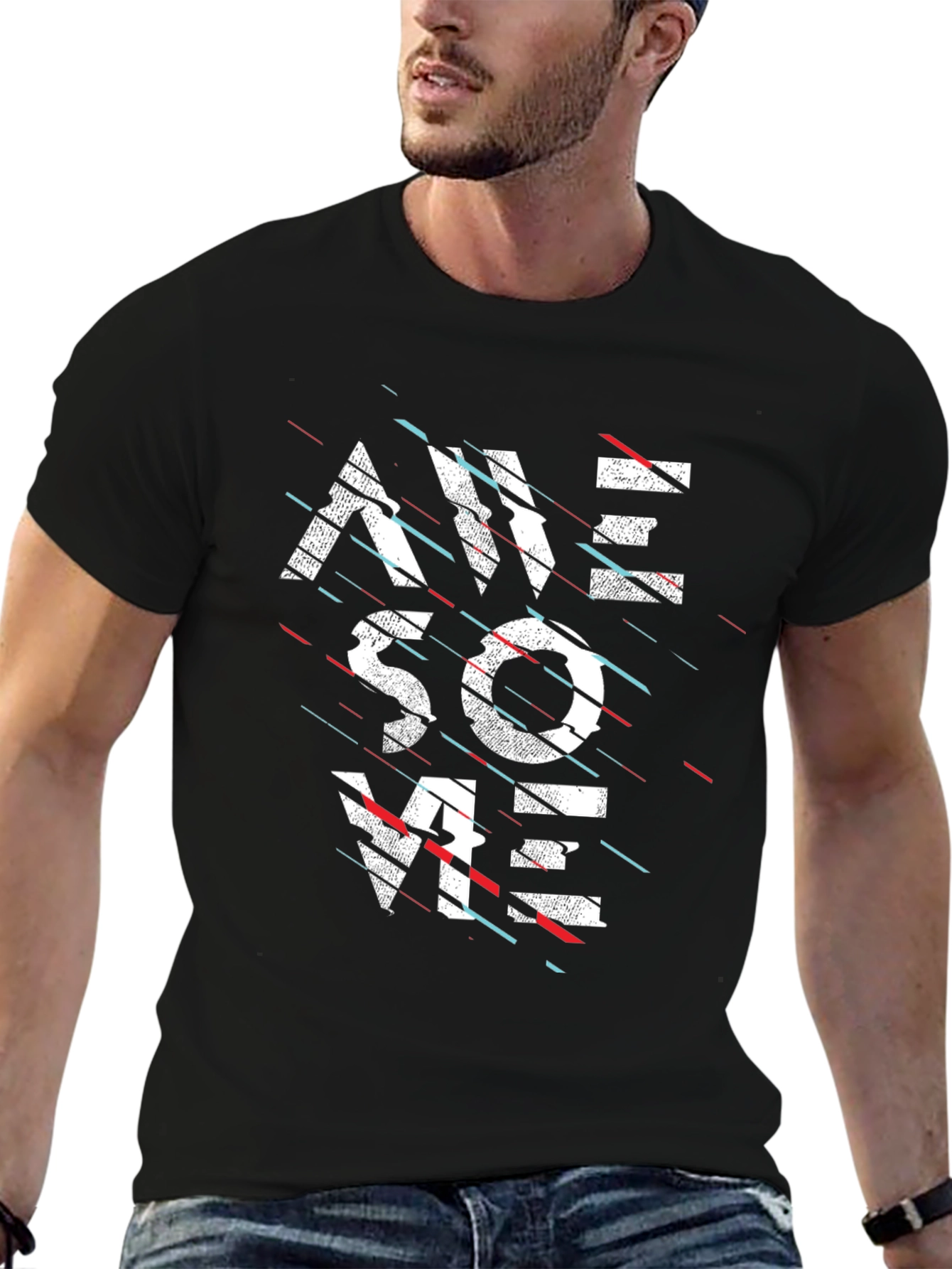 Awesome Graphic Print Black T-Shirt for Men