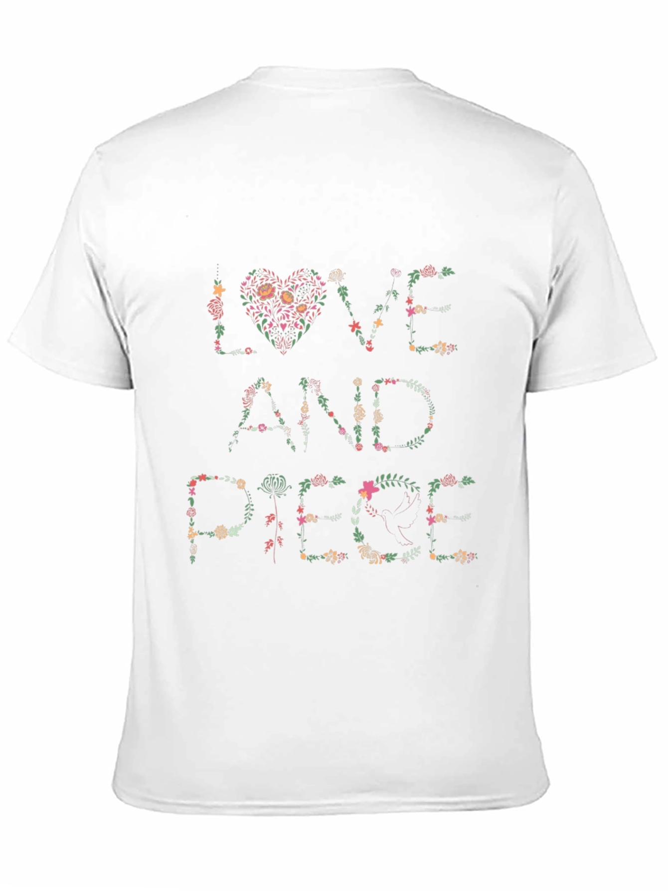 Floral Love and Peace Graphic T-Shirt
