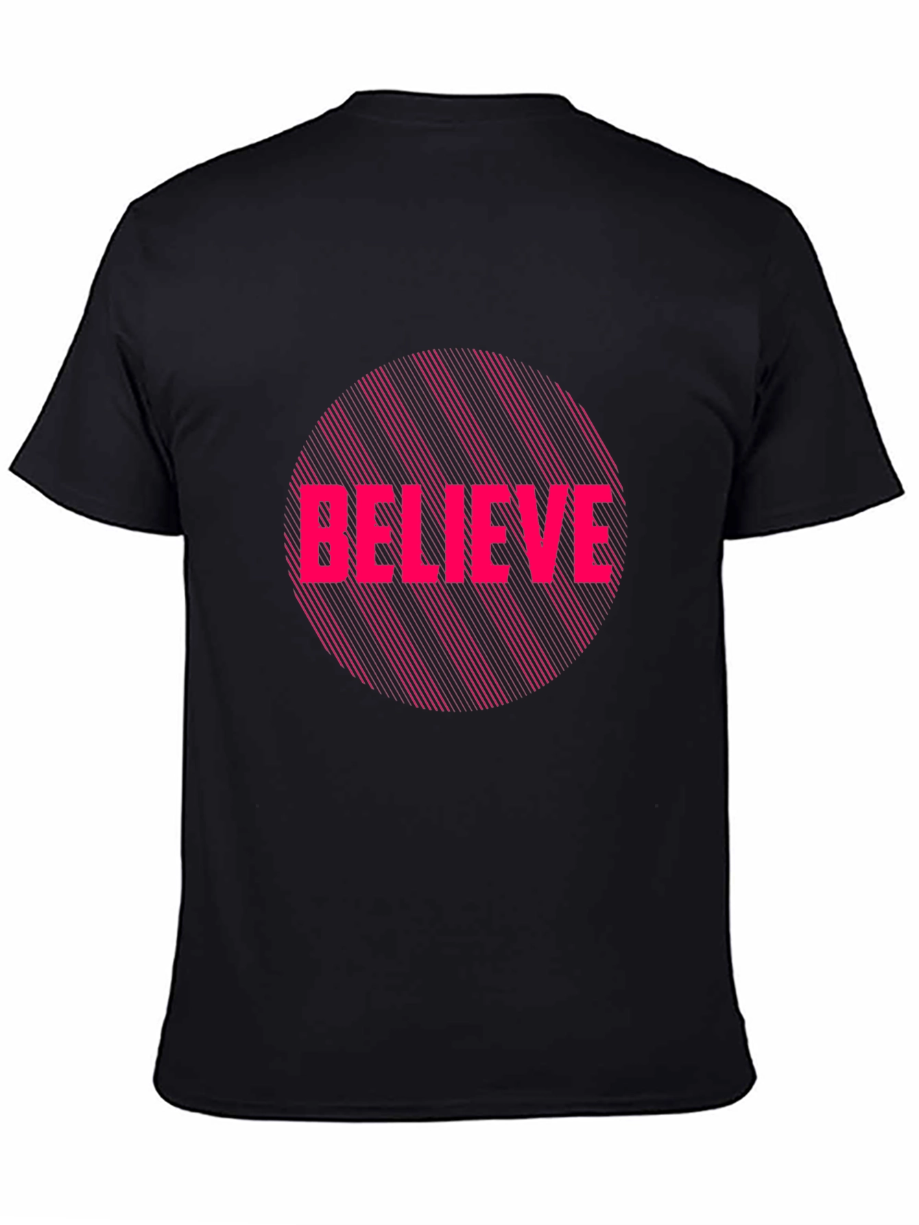 Believe Graphic Print Black T-Shirt