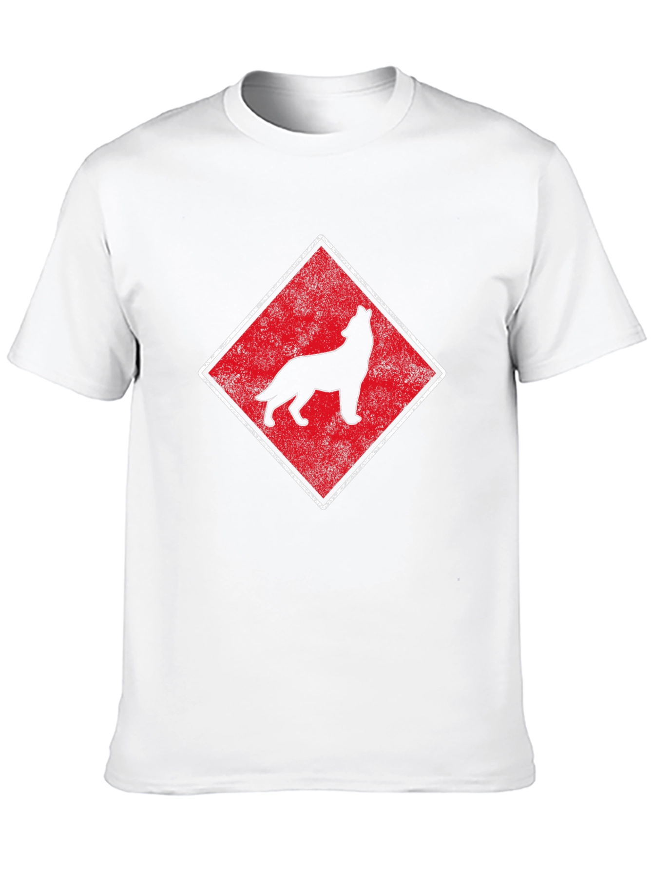 Wolf Silhouette Graphic Tee - Mens Black T-Shirt