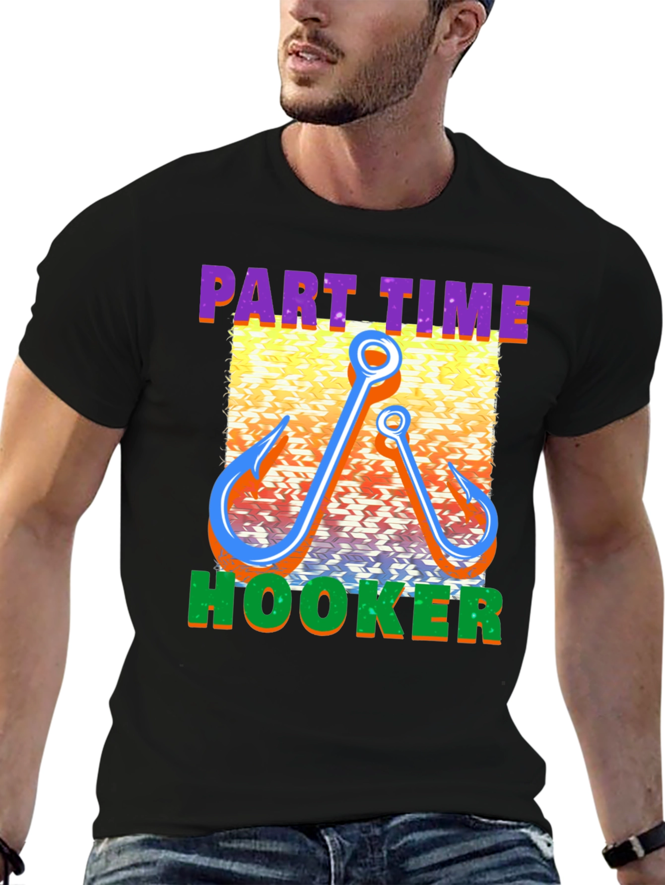 Part Time Hooker Fishing T-Shirt - Funny Fisherman Tee